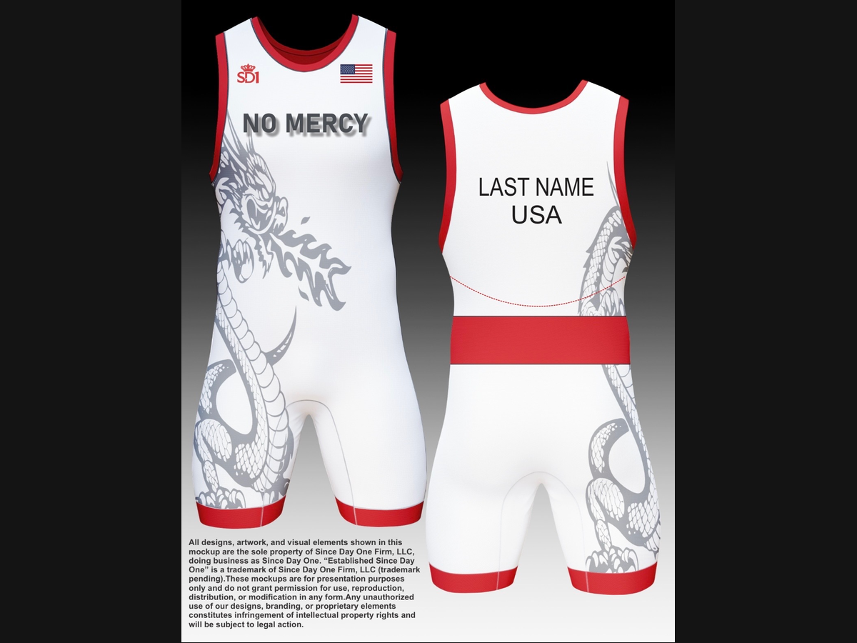 No Mercy Singlet Pair - White