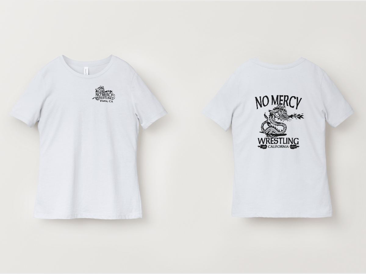 White Tee - Black Dragon Back A