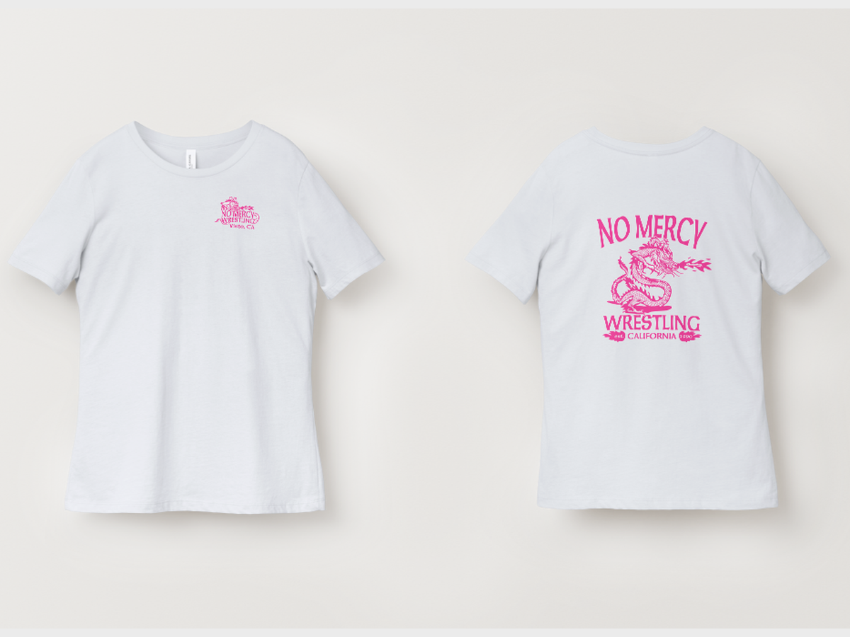 White Tee - Pink Dragon Back A