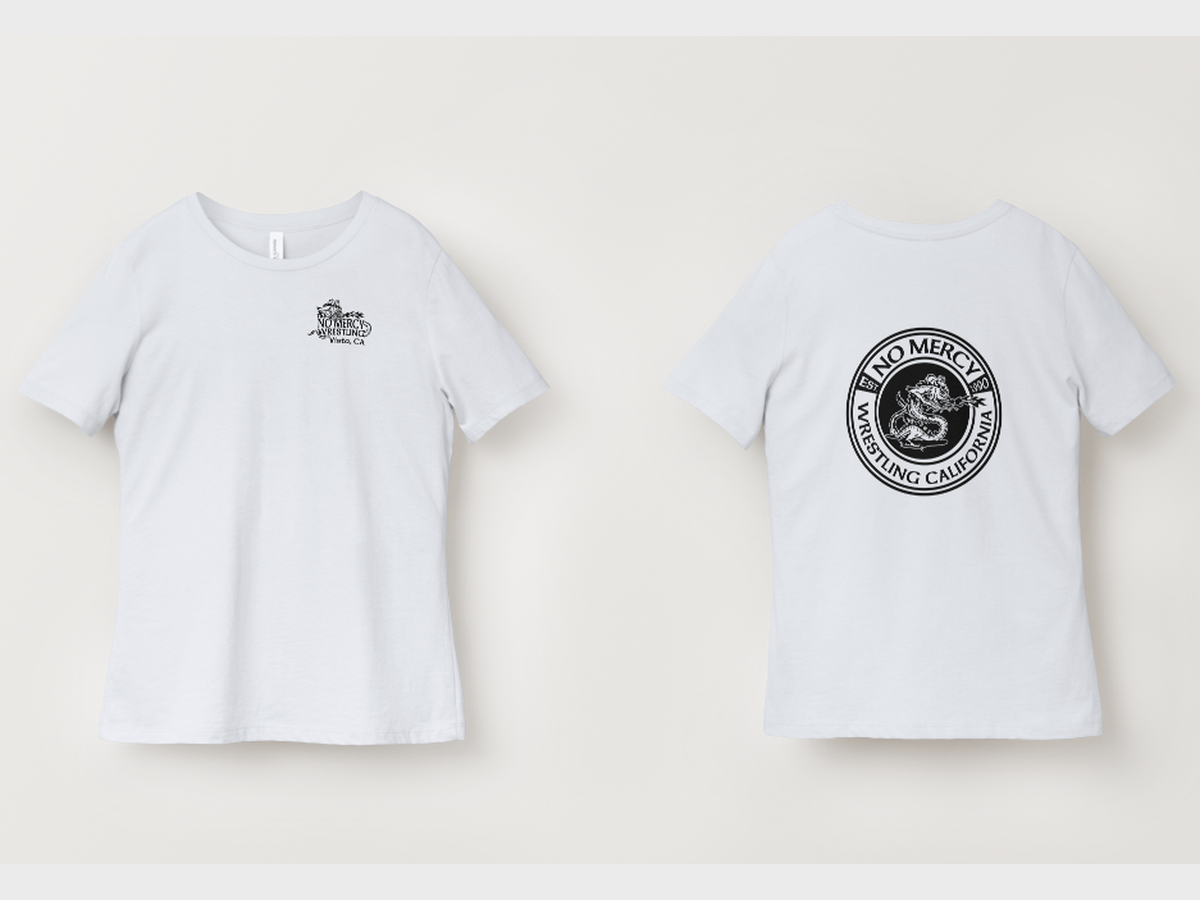 White Tee - Black Circle Logo Large